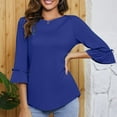 thumbnail image 5 of Xunlbb Womens Plus Size Shirts Tops Women's Short Sleeves 3/4 Sleeves Casual Tops Pullover Blouse T-shirt Womens Trendy Tops, S-3XL, 5 of 8