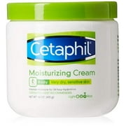 Cetaphil Moisturizing Cream for Very Dry, Sensitive Skin, 16 oz, 2 Pack