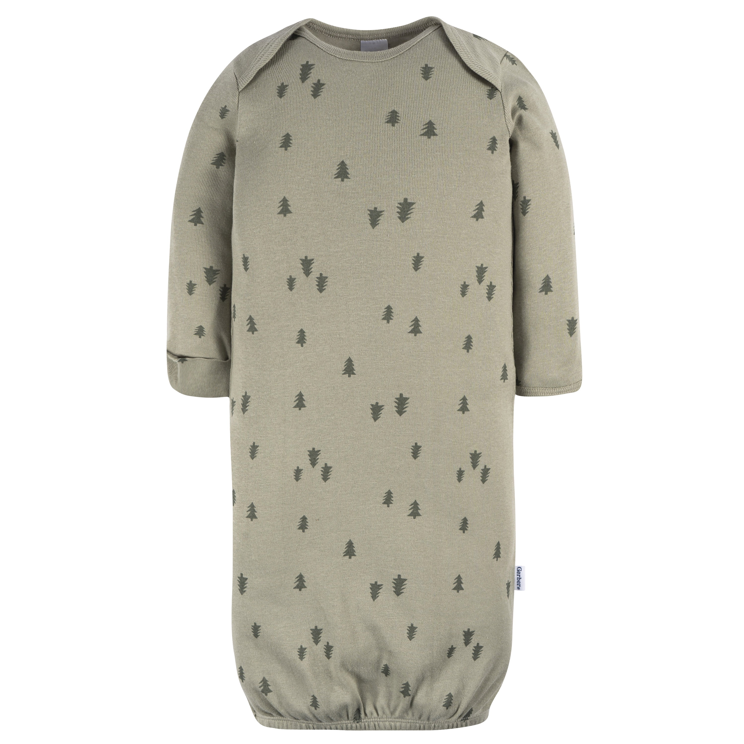 Gerber Baby Neutral Lap Shoulder Gowns, 4-Pack, Preemie-0/6 Months