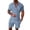 Light Blue, variant on Short Sets for Men Short Sleeve Quarter Zip Polo Shirt and Bermuda Shorts 2 Piece Matching Set Beach Outfit Set