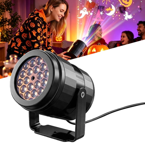 Halloween Projector LED Light Waterproof Pumpkin Ghost Adjustable Angle, Indoor Holiday Party Decor Plug-in Holiday Decorative Light
