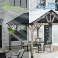 thumbnail image 5 of Mondawe 10'x12' Wood Gazebo Cedar Framed Wooden Gazebo Patio Steel Hardtop Gazebo with Galvanized Steel Gable Hardtop Roof for Patio Lawn Backyard, 5 of 10