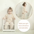 thumbnail image 2 of Younger Tree Baby Girl Romper Infant Fall Winter Clothes Ruffle Sweater Long Sleeve Bodysuit Jumpsuit and Headband for 3-6 Months, 2 of 6