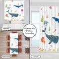 thumbnail image 6 of Whale Shower Curtain for Bathroom Decor Cute Fish Funny Whale Coral Starfish Ocean Bath Accessories for Kids Boys Girls Polyester Waterproof Bath Curtain with 12 Hooks, 72''''x 72'''', 6 of 6