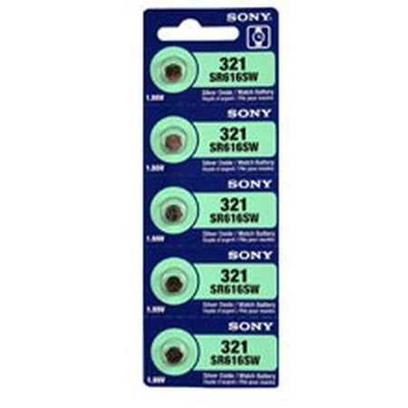 1.55v Button - Sony 321 - SR616SW Silver Oxide Button Battery 1.55V - 2 Pack + 30% Off!