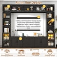 thumbnail image 4 of ChVans 106" W Wall Unit TV Stand with Storage for TVs up to 80", Modern TV Console with LED Lights, Entertainment Center with Bookshelves for Living Room, 4 of 8