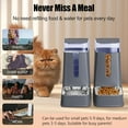 thumbnail image 6 of Automatic Cat Feeder and Cat Water Dispenser Set with Stainless Steel Bowls Gravity Dog Feeder for Small Medium Big Dog Pets Puppy Kitten, 3.5L x 2, 6 of 8