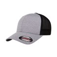 thumbnail image 1 of Flex fit Men's Melange Stretch Mesh Cap, Heather Grey/Black, One Size, 1 of 5