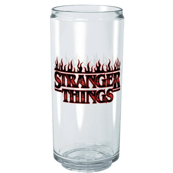 Netflix Stranger Things Burning Main Logo Tritan Can Shaped Cup Clear 16 oz.