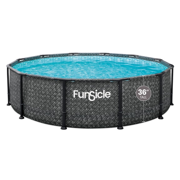 Funsicle 12' x 36" Oasis Designer Above Ground Pool Set with Pump, Round Frame