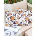 thumbnail image 6 of Orange Rose Flower Throw Pillow Cover,Watercolor Spring Blossom Floral Print Rectangle Decorative Pillow Case Protector Soft Cushion Cover Lumbar Pillowcase for Couch Sofa Bedroom Car Decor 12x20 In, 6 of 8