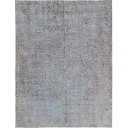 Pasargad Home Overdye 98" x 127" Hand-Knotted Contemporary Wool Area Rug in Gray