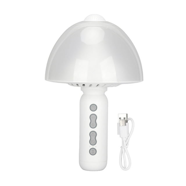 Micrófono inalámbrico Bluetooth para Karaoke, luz nocturna, micrófono Bluetooth para fiesta, KTV, hogar, vacaciones, blanco