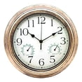 thumbnail image 2 of Reloj de pared interior termómetro e higrómetro combinados Colco Reloj de pared dorado, 2 of 7
