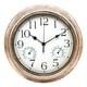 thumbnail image 2 of Reloj de Pared Moderno Zulema 12 Pulgadas con Termómetro y Higrómetro Dorado, 2 of 8