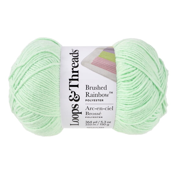 Baby Rainbow Yarn by Loops & Threads - Yarn for Knitting - Crochet - Weaving - and Arts & Crafts - Bay - Polyester - 5.3 oz