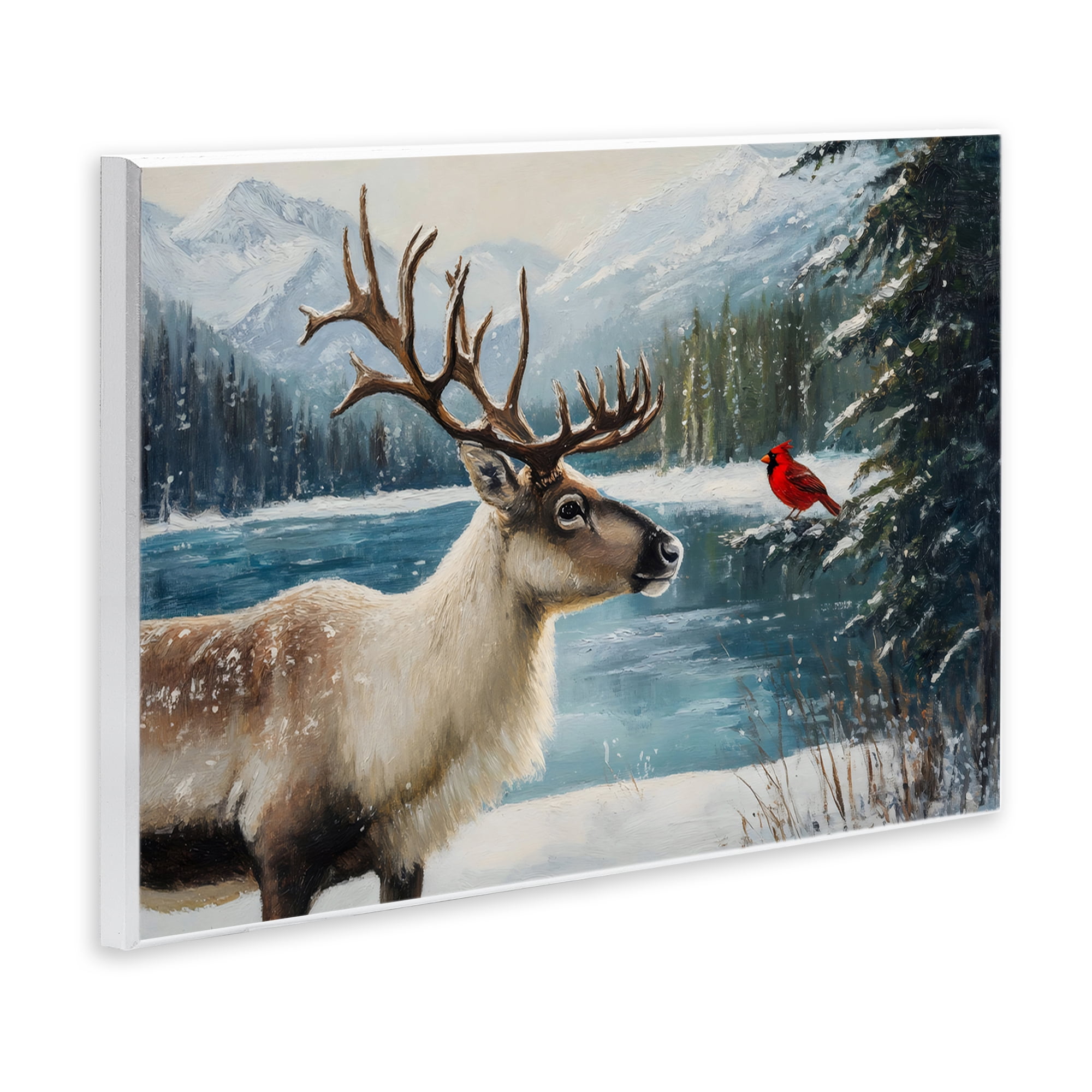 Christmas Conversation In Wild Wall Plaque Art, design by Petal Prints Design