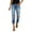 Blue, variant on Plus Size Pants Curvy Women Plus Size Baggy Relaxed Stretchy Distressed Denim Capris Casual Pants Women's Casual Pants Blue L