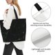 thumbnail image 3 of Fotbe Black Marble Bolsa Tote Estética de Lona con Estampado para Mujer - Bolsa Reutilizable de Hombro Casual para Vacaciones, Compras, Trabajo y Gimnasio, 3 of 8