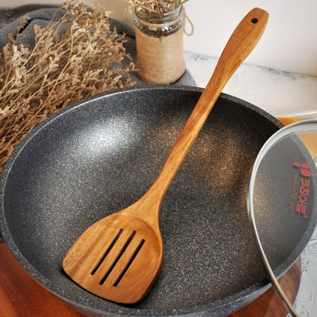 

Wooden Slotted Spatula. Long Handle Spatula For Cooking.Handmade For Kitchen Cookware