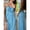 Blue, variant on Morttic Women‘s Sex Solid Color Camisole Backless Drawstring Loose Fit Tropical Vacation Maxi Dress For Seaside Blue，S