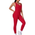 thumbnail image 2 of Gamivast Jumpsuit for Women Yoga Ribbed Butt Lifting High Waisted one Piece Tummy Control Stretchy Gym Workout Jumpsuit Active Outdoor Pants, 2 of 6
