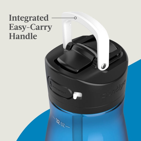 Contigo Insulated BPA Free Ashland 2.0 Tritan 32 Oz Blue Poppy Plastic Water Bottle