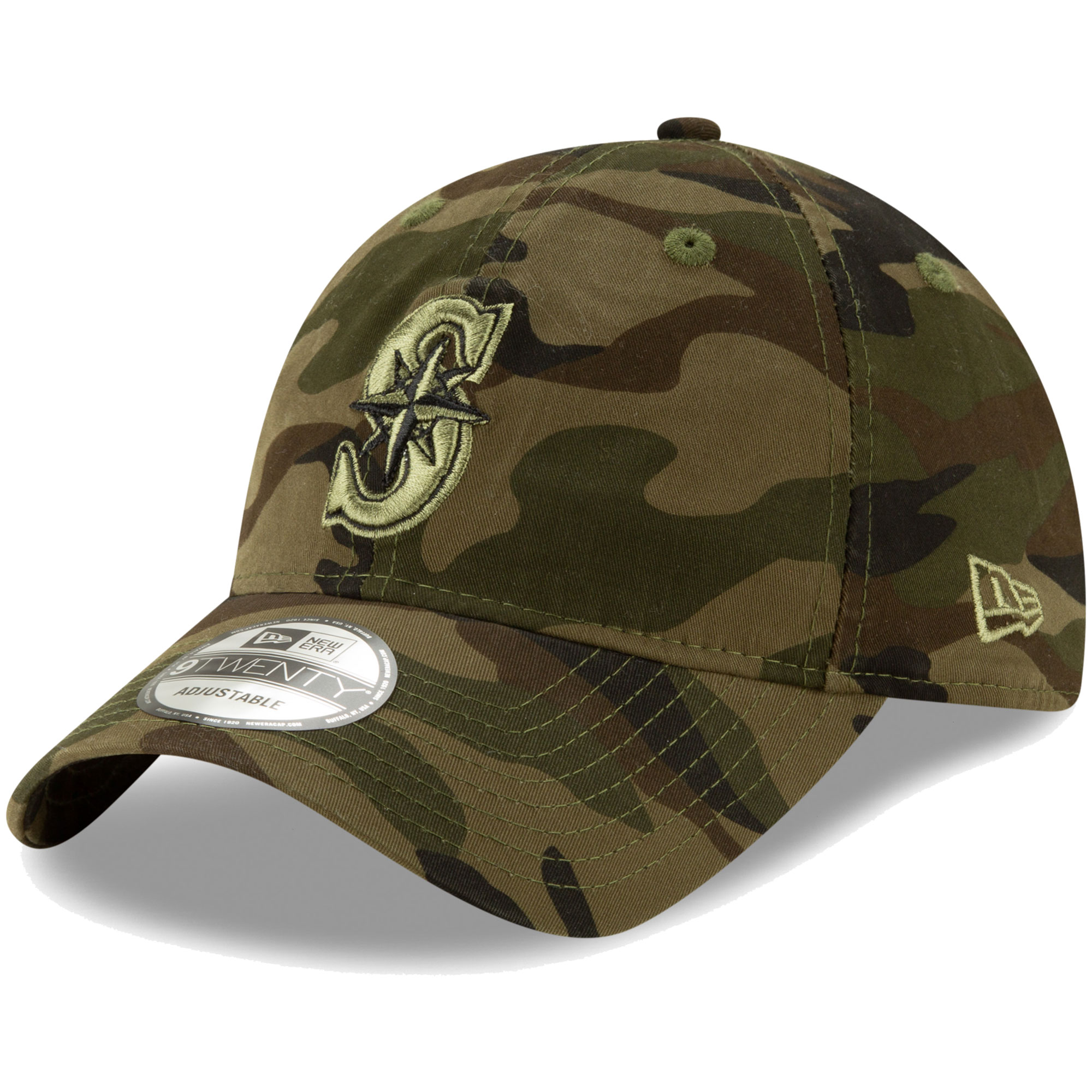 Seattle Mariners New Era Tonal Camo Core Classic 9TWENTY Adjustable Hat