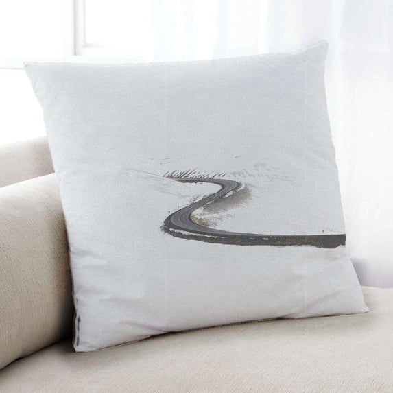 Ahgly Company Color Focus White Indoor Throw Pillow, 18 inch by 18 inch