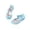 Sky Blue, variant on Gyujnb Girls Glitter Jelly Sandals Low Heel Adjustable Strap Water Friendly for Parties & Summer,5.5-6 Years