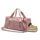 thumbnail image 4 of Bolsa de deporte para gimnasio, con bolsa para zapatos, bolsa impermeable, bolsa de viaje, rosa claro, 4 of 4