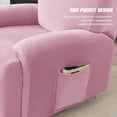 thumbnail image 4 of AIGIA Stretch Recliner Covers, 4-Piece Ultra Soft Velvet Recliner Chair Slipcover Single Seat Couch Cover Furniture Protector with Pocket, 4 of 6
