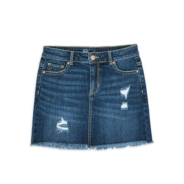 Wonder Nation Girls Denim Skirt, Sizes 4-18 & Plus - Walmart.com