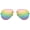 Colorful Mirror, variant on Classic Aviator Sunglasses Retro Metal Frame Clear Colorful Lenses 62mm