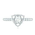 thumbnail image 4 of Rosec Jewels Lab Grown Diamond Flower Promise Ring for Engagement (EF-VS Quality Certified), 925 Sterling Silver, US 6.50, 4 of 9