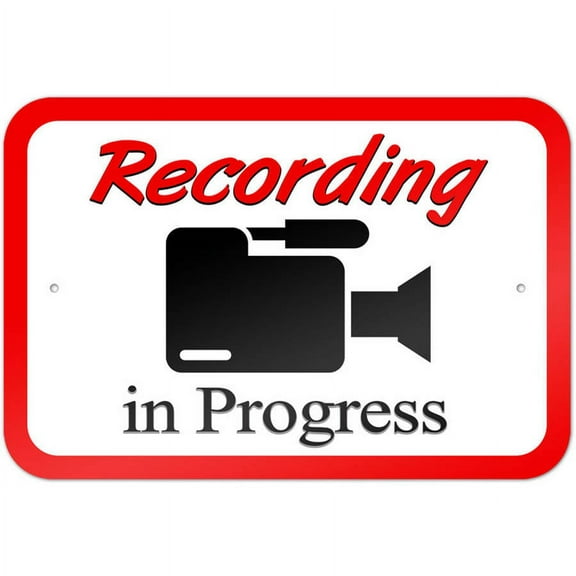 Recording in Progress Video Camera Camcorder Symbol Sign