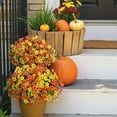 thumbnail image 4 of Scidweet 12 Bundles Fake Fall Flowers, Autumn Artificial Faux Flowers Outdoors Fall Decorations for Home Garden, Yellow Orange, 4 of 13