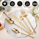 thumbnail image 3 of Jetcloudlive Juego de 20 Pzas Dorado Silverware con Patrón de Árbol de Cintura Pequeña, Vajilla de Acero Inoxidable Creativa para Hotel, Cuchillo para Carne y Tenedor, Cuchara, Tenedor de Postre, Apt, 3 of 12
