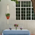 thumbnail image 4 of Macrame Plant Hanger Indoor Outdoor Flower Pot Hanging Planter Basket Cotton Rope 4 Legs 39 Inch, 4 of 8