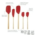 thumbnail image 5 of Flex-Core Spatula Wood Handled Set (Set of 5) - Cayenne, 5 of 5