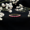 thumbnail image 3 of Rosec Jewels Baguette Ruby Half Eternity Ring for Women - Natural Ruby Stackable Ring (AAA Quality) - Ready to Gift for Mother, 10K Yellow Gold, US 11.00, 3 of 8