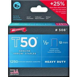 

4PC Arrow Fastener Arrow Fastener 50824 / 508 1/2 Inch Heavy Duty Staple 1250 Pack (Case of 4)