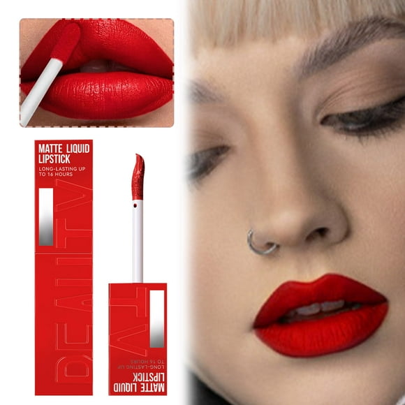 WIFKLSIIPG Liquid Lipstick for Women Highly Pigmented Color Lip Stain Tint Super Velvet Lip Gloss up to 16H Wear Lipstain Long Lasting Lipgloss Non Stick Cup Lip Makeup 6ml