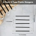 thumbnail image 4 of Space Saving Non-Slip 4 Pack S-Shape Trousers Hangers,Stainless Steel Closet Storage Organizer for Pants, Jeans & Scarves(Black), 4 of 8