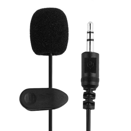 Professional 3.5mm Clip-on Voice Tube Lapel Lavalier Microphone Mic for for Recording Youtube Interview Video Conference (Best Headset For Recording Youtube Videos)