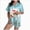 W94-Sky Blue, variant on Women Christmas Button Pajama Set For Women Shorts Short Sleeve Knit Sleepwear 2 Pice Sets Tracksuit Pajamas