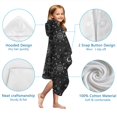 thumbnail image 7 of Black Gothic Sun Moon Pattern Hooded Bath Towel，50"x30" for Ages 3 To 12 Kids, Quick Dry Lightweight Soft Microfiber Hood Beach Towel Cover Up for Kids, 7 of 7