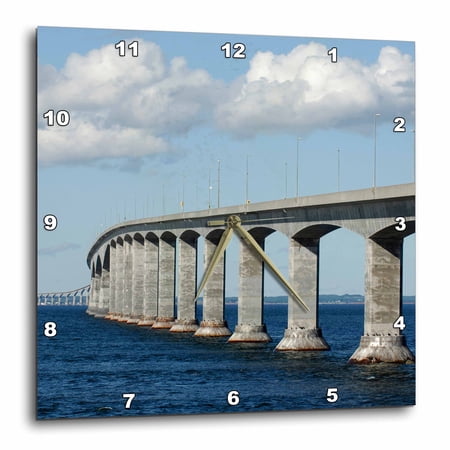 3drose, Confederation Bridge, Prince Edward Island-cn09 Krs0000 - Keith and Rebecca Snell, 10x10 Wall Clock