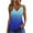Blue, variant on Quinlirra Womens T-Shirt Loose Women's Casual Summer Printed V-Neck Sleeveless Tanks Top