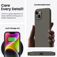 thumbnail image 4 of for iPhone 14 Plus Case with 2 x Screen Protector Liquid Silicone Gel Rubber Cover [Full Body] Shockproof Protective Case for iPhone 14 Plus 6.7 inch-Dark Brown, 4 of 13